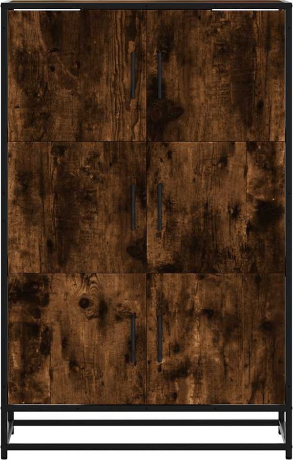vidaXL Ψηλή Ντουλάπα, Χρώμα Καπνιστή Δρυς, 68x35x106,5 εκ.