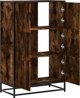 vidaXL Ψηλή Ντουλάπα, Χρώμα Καπνιστή Δρυς, 68x35x106,5 εκ.