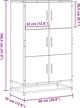 vidaXL Ψηλή Ντουλάπα, Χρώμα Καπνιστή Δρυς, 68x35x106,5 εκ.
