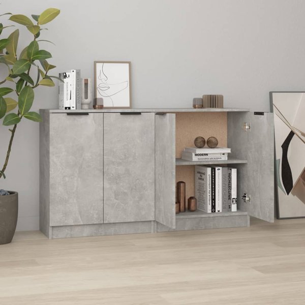 vidaXL Komody, 2 τεμάχια, από χυτό σκυρόδεμα, 60x30x70 cm