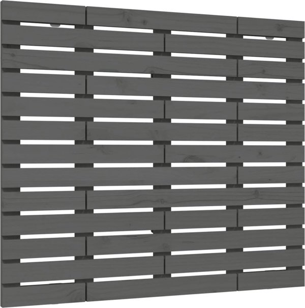 vidaXL Κεφαλάρι κρεβατιού, γκρι, 96x3x91,5 εκ., συμπαγές πεύκο