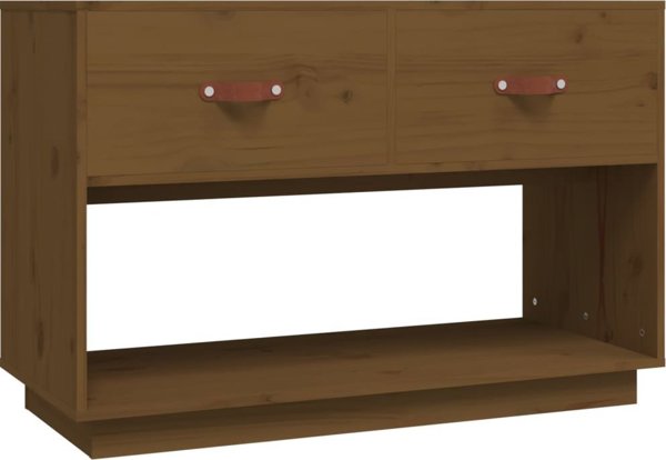 vidaXL Ντουλάπι τηλεόρασης, μέλι καφέ, 90x40x60 εκ, από μασίφ πεύκο