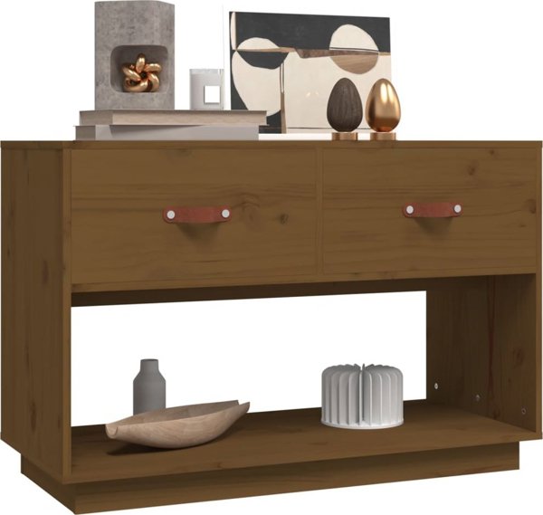 vidaXL Ντουλάπι τηλεόρασης, μέλι καφέ, 90x40x60 εκ, από μασίφ πεύκο