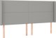 vidaXL Zaglowek do lozka me LED, jasnoszary, 203x16x118/128 cm, tkanina
