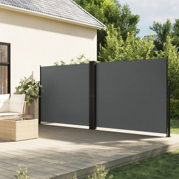 vidaXL Zwijana markiza boczna, antracytowa, 160 x 600 cm