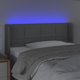 vidaXL Κεφαλάρι κρεβατιού με LED, ανοιχτό γκρι, 103x16x78/88 εκ., ύφασμα