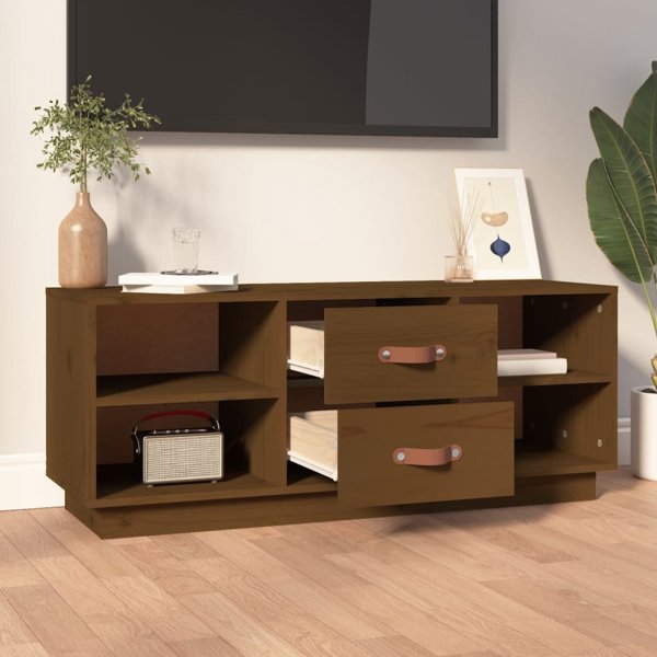 vidaXL Έπιπλο TV, μέλι καφέ, 100x34x40 cm, ξύλο πεύκου