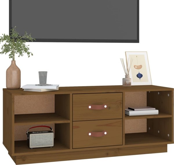 vidaXL Έπιπλο TV, μέλι καφέ, 100x34x40 cm, ξύλο πεύκου