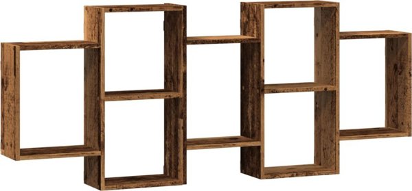 vidaXL Ράφι τοίχου παλαιωμένου ξύλου 159x18x65 εκ.