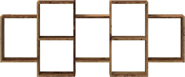 vidaXL Ράφι τοίχου παλαιωμένου ξύλου 159x18x65 εκ.