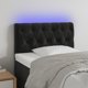 vidaXL Κεφαλάρι κρεβατιού με LED, μαύρο, 80x7x78/88 cm, βελούδο