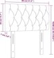 vidaXL Κεφαλάρι κρεβατιού με LED, μαύρο, 80x7x78/88 cm, βελούδο
