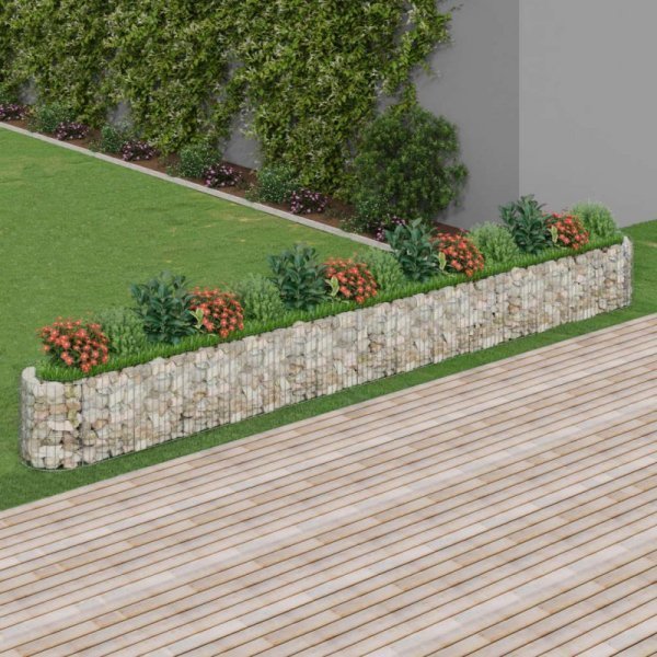 vidaXL Αναβαθμισμένη Gabion Γλάστρα από Γαλβανισμένο Σίδερο 540x50x50 cm