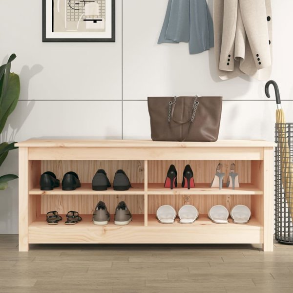 vidaXL vidaXL Szafka na buty, 110x38x45,5 cm, lite drewno sosnowe
