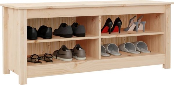 vidaXL vidaXL Szafka na buty, 110x38x45,5 cm, lite drewno sosnowe
