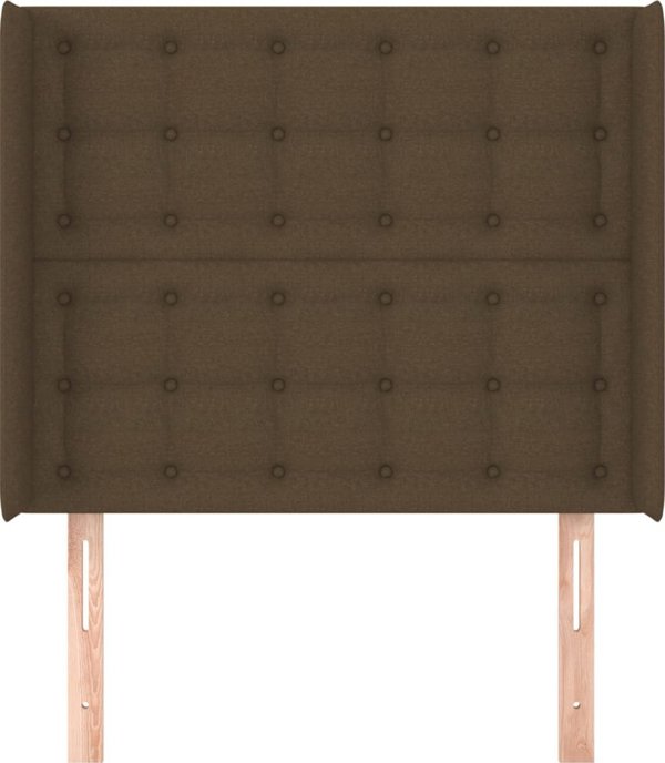 vidaXL Κεφαλάρι Uszak, σκούρο καφέ, 93x16x118/128 εκ., ύφασμα