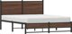 vidaXL Metalowa rama lozka z wezglowiem brazowy dab 137x190 cm