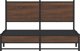 vidaXL Metalowa rama lozka z wezglowiem brazowy dab 137x190 cm