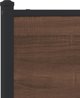 vidaXL Metalowa rama lozka z wezglowiem brazowy dab 137x190 cm