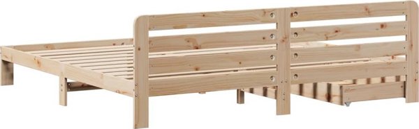 vidaXL Rama κρεβατιού χωρίς στρώμα, 200x200 cm, από συμπαγές πεύκο