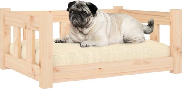 vidaXL vidaXL Legowisko dla psa, 65,5x50,5x28 cm, lite drewno sosnowe