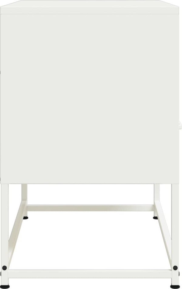 vidaXL Έπιπλο τηλεόρασης λευκό, 68x39x60,5 cm, ατσάλινο