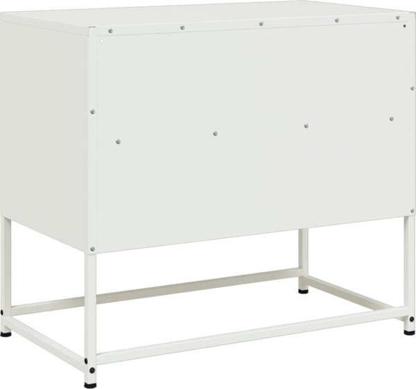 vidaXL Έπιπλο τηλεόρασης λευκό, 68x39x60,5 cm, ατσάλινο