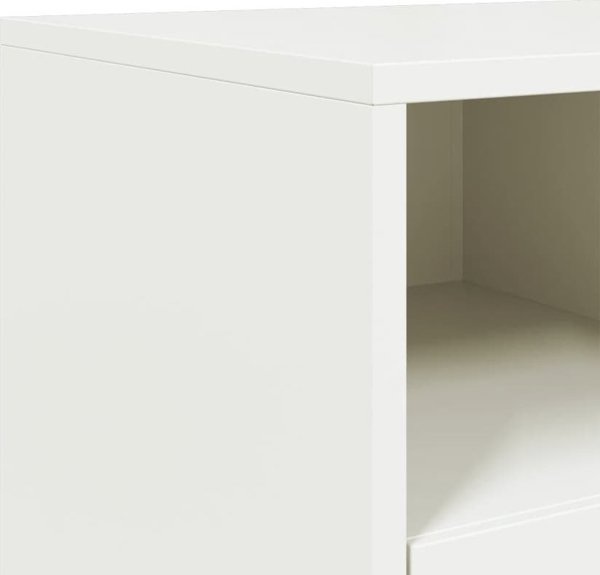 vidaXL Έπιπλο τηλεόρασης λευκό, 68x39x60,5 cm, ατσάλινο