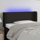 vidaXL Κεφαλάρι κρεβατιού με LED, μαύρο, 103x16x78/88 εκ., ύφασμα