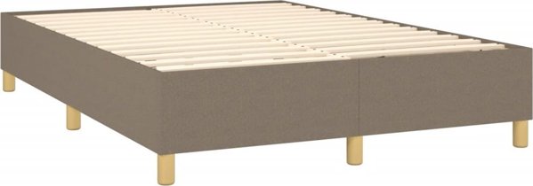 vidaXL Κρεβάτι κοντινένταλ με στρώμα ταουπέ 140x200 cm, ύφασμα