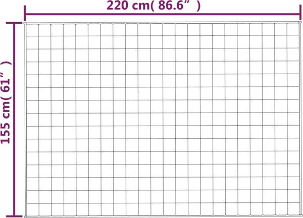 vidaXL Βαρύ Πάπλωμα, μπλε, 155x220 cm, 7 kg, υφασμάτινο
