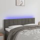 vidaXL Zaglowek do lozka z LED, skouro gkri, 144x5x78/88 cm, aksamit