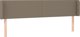 vidaXL Zaglowek do lozkos me LED, taupe, 183x16x78/88 cm, tkana