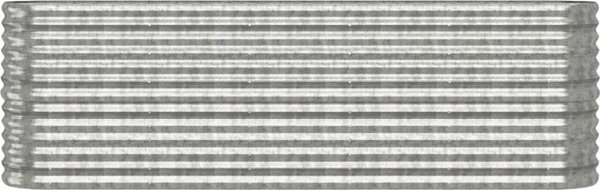 vidaXL vidaXL Donica ogrodowa, malowana proszkowo stal, 224x40x68 cm, srebrna