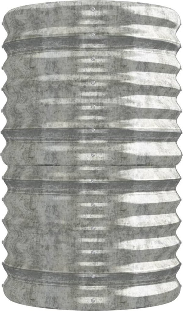 vidaXL vidaXL Donica ogrodowa, malowana proszkowo stal, 224x40x68 cm, srebrna
