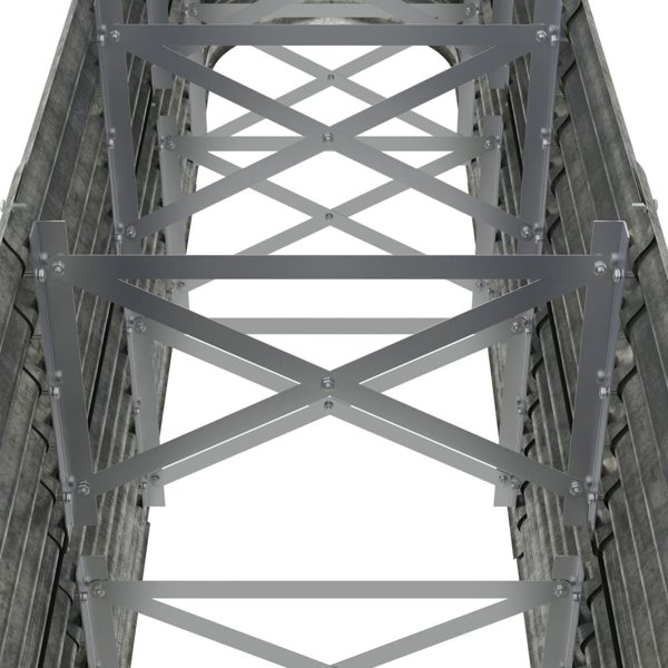 vidaXL vidaXL Donica ogrodowa, malowana proszkowo stal, 224x40x68 cm, srebrna