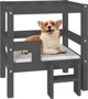 vidaXL vidaXL Legowisko dla psa, szare, 55,5x53,5x60 cm, lite drewno sosnowe