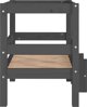 vidaXL vidaXL Legowisko dla psa, szare, 55,5x53,5x60 cm, lite drewno sosnowe