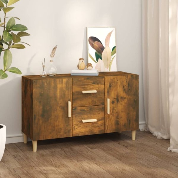 vidaXL Κομότα καπνιστής δρυς 100x36x60 cm από μοριοσανίδα
