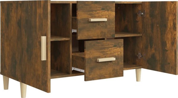 vidaXL Κομότα καπνιστής δρυς 100x36x60 cm από μοριοσανίδα