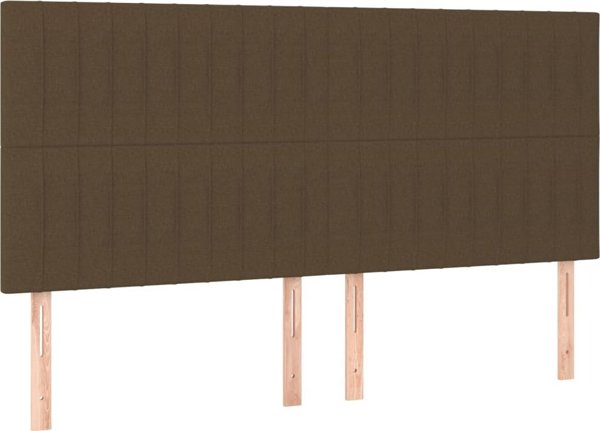 vidaXL Λοξό κρεβάτι με στρώμα, καφέ, ύφασμα, 200x200 εκ.