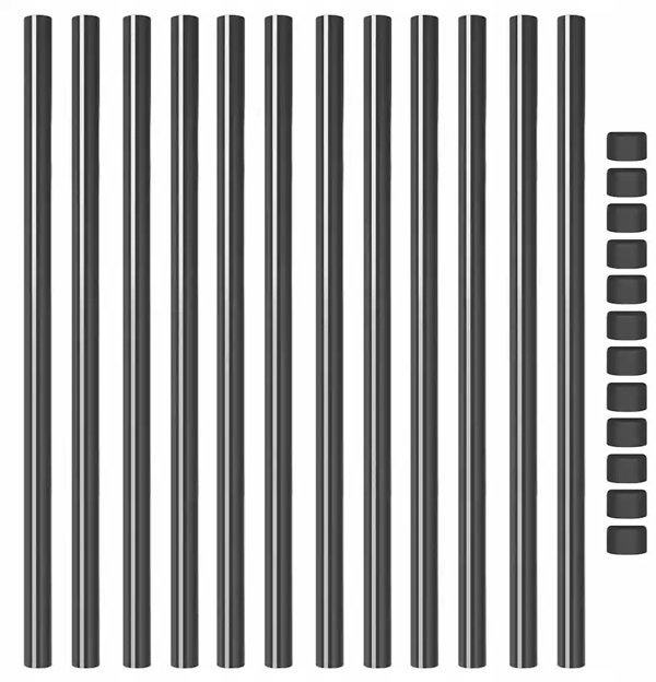 vidaXL Στύλοι Περίφραξης Γκρι 120 cm, Σετ 12 Τεμαχίων