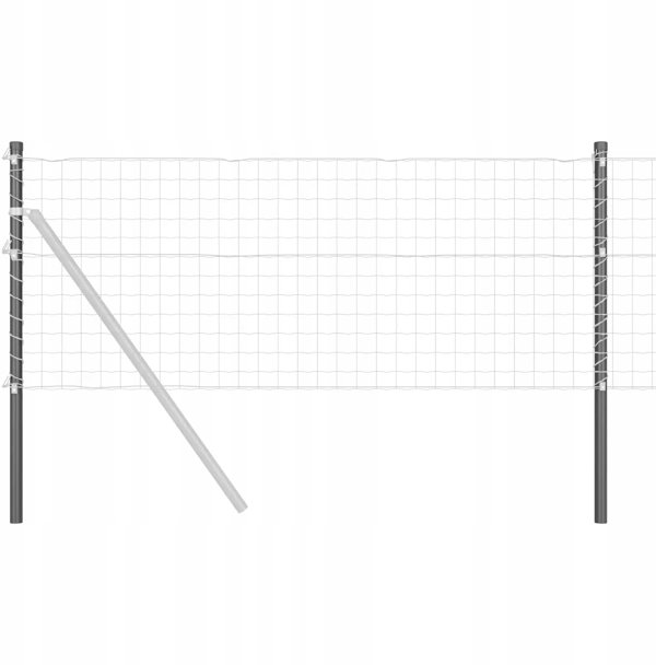 vidaXL Στύλοι Περίφραξης Γκρι 120 cm, Σετ 12 Τεμαχίων