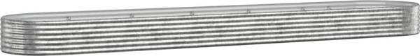 vidaXL vidaXL Donica ogrodowa, malowana proszkowo stal, 507x100x36 cm srebrna