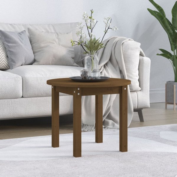 VidaXL Τραπεζάκι σαλονιού μελι καφέ, 55x45 cm, συμπαγές ξυλο πεύκου