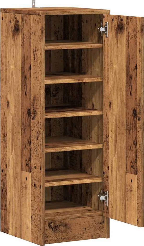 VidaXL Παπουτσοθήκη από Παλαιό Ξύλο, 32x35x92 εκ.