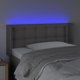 vidaXL Zaglowek do lozka me LED, szary, 103x16x78/88 cm, sztuczna skora
