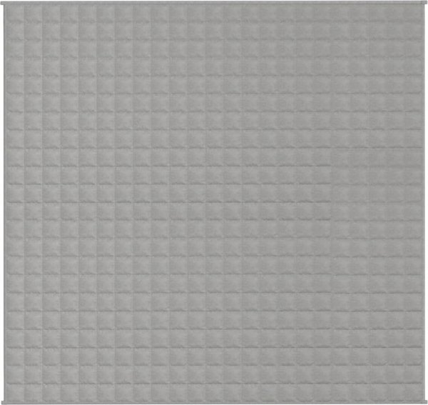 vidaXL Κουβέρτα βαρύτητας, γκρι, 220x235 cm, 15 kg, υφασμάτινη