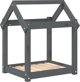 vidaXL vidaXL Legowisko dla psa, szare, 61x50x70 cm, lite drewno sosnowe