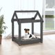 vidaXL vidaXL Legowisko dla psa, szare, 61x50x70 cm, lite drewno sosnowe